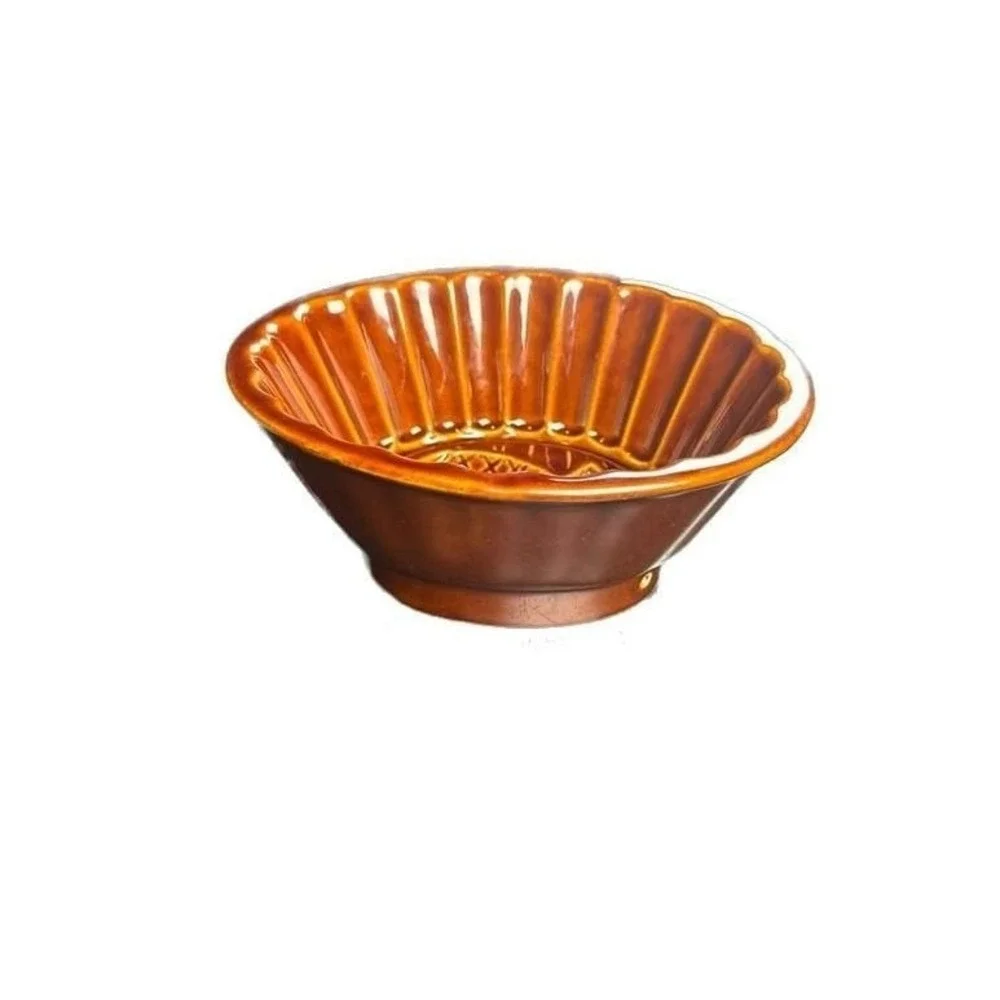 Vintage Williams Sonoma Brown Glazed Ceramic Pineapple Jello Mold